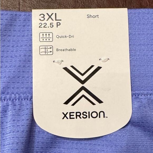 Xersion Women's Everair Pull-On Quick-Dri Breathable Shorts 3XL Periwinkle - Picture 4 of 7